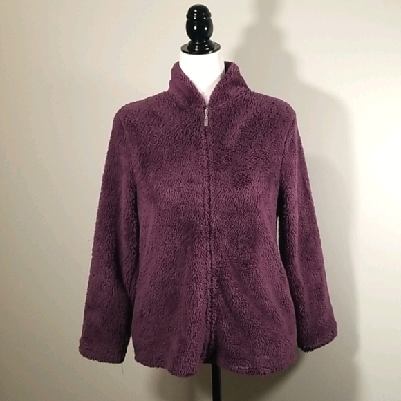 Carole Hochman Fuzzy Zipped Sweater Size S - Picture 8 of 8